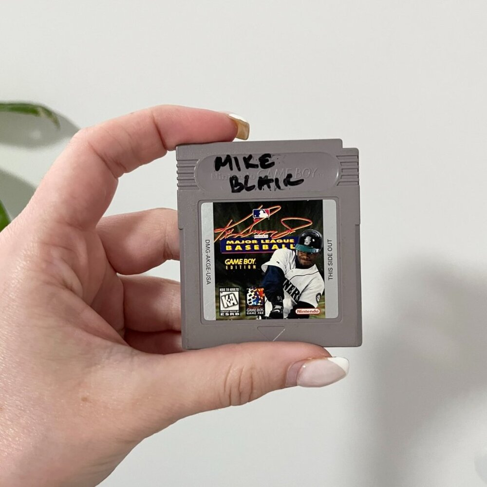 Ken Griffey Jr. Presents Major League Baseball Video Game for Gameboy